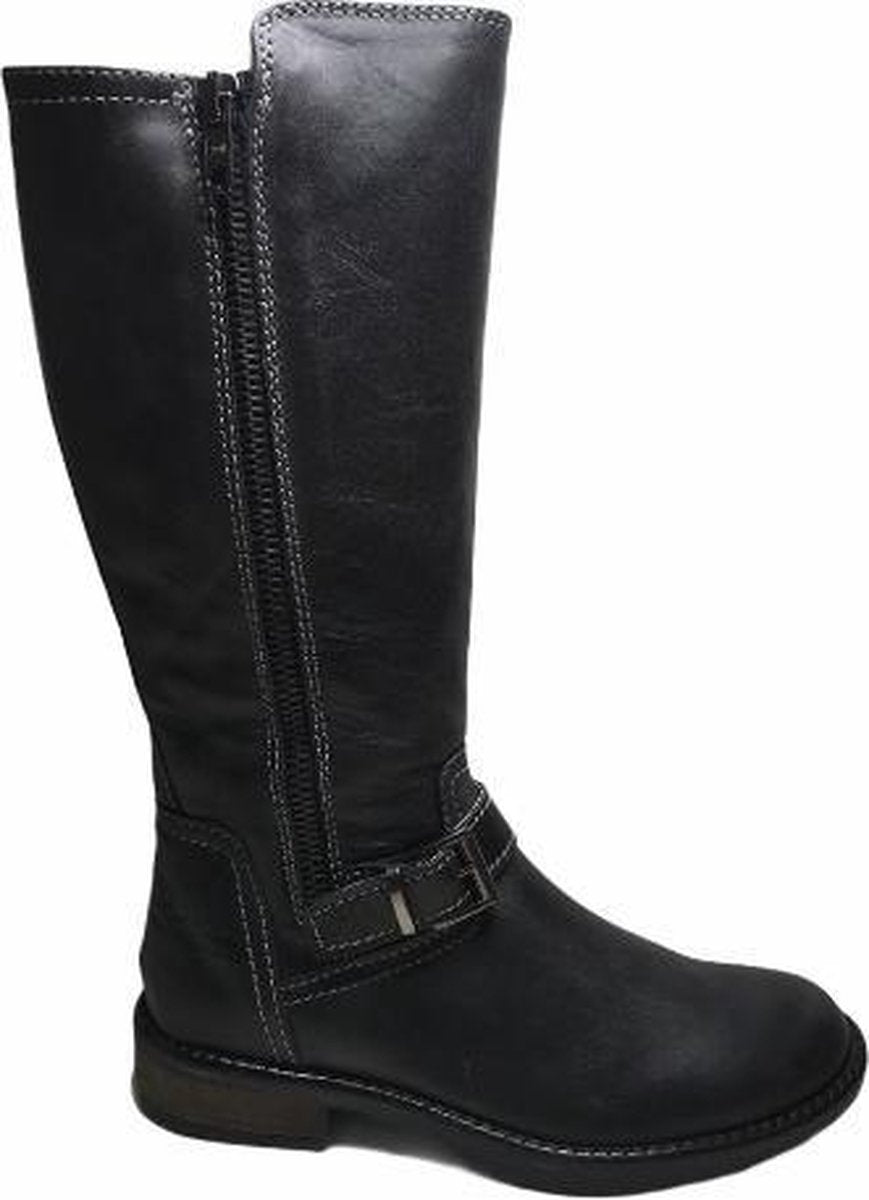 Kickers sierrits lange lederen laarzen Wisal zwart mt 40