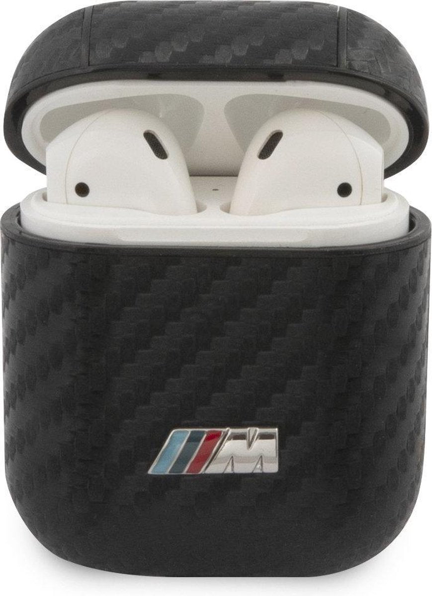BMW Apple Airpod - Airpod 2 zwart AirPods Case - Carbon Metal Logo