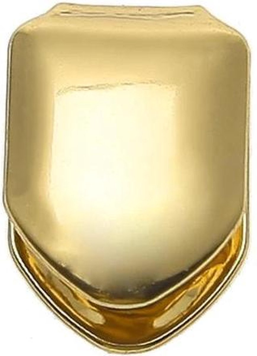 HMerch™ Gouden tand - Opzet tand - Overschuif tand - Nep gouden tand - Grill tanden - Gouden tanden - Gouden hoektand - Halloween