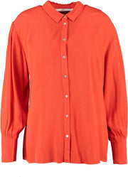 Aaiko soepele oversized oranje blouse viscose - valt ruim - Maat XS