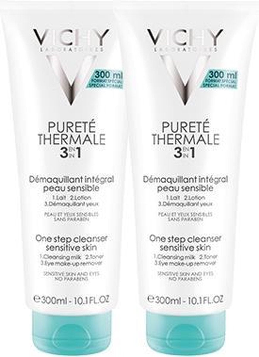 Vichy  Pureté Thermale 3-in-1 Reinigingslotion - 2 x 300 ml