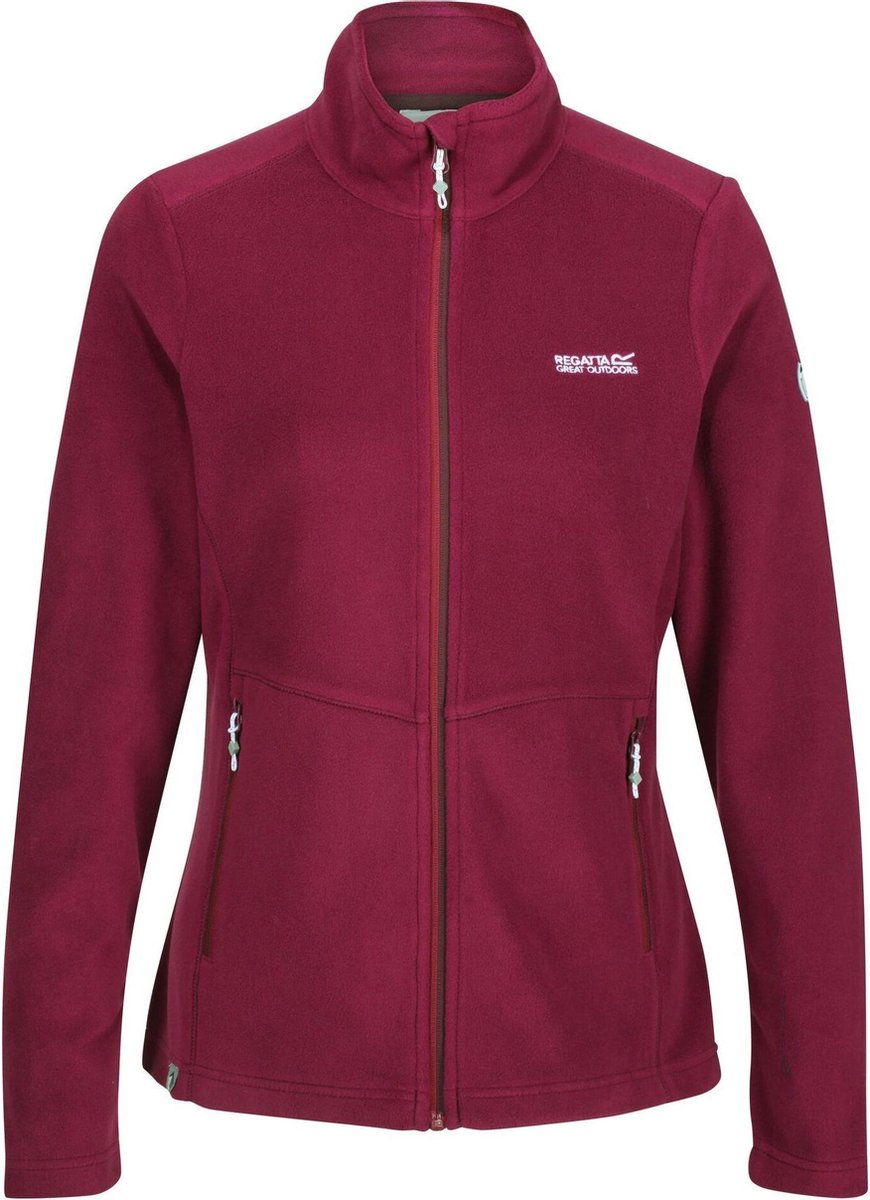 Floreo III wandelfleece met een gemiddeld gewicht en rits over de volle lengte van Regatta voor Dames met antipluisafwerking