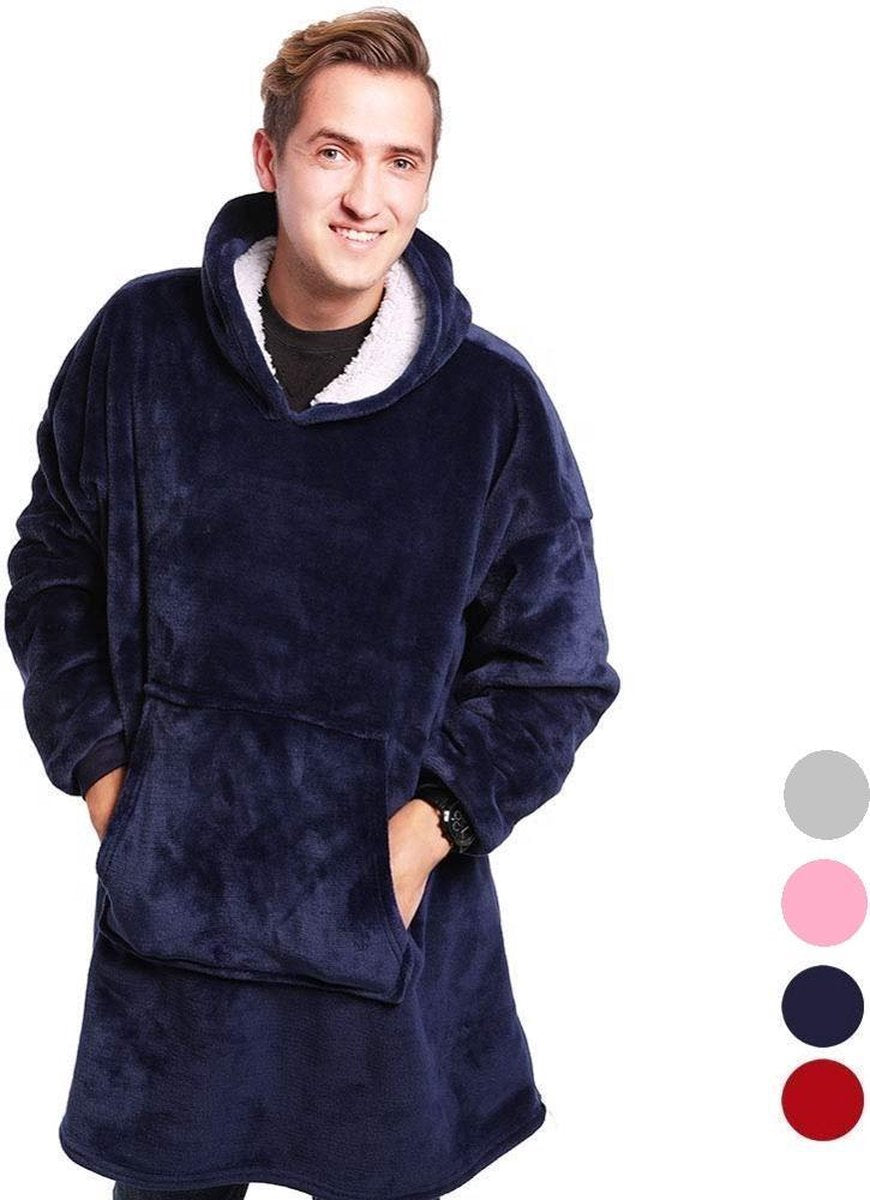 THUISTRUI - Warme huggles snuggie trui - fleece deken - roze