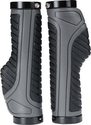 Baymate Fiets Grips MTB Racefiets Double Lock Rubber Handvatten Anti-slip Schokabsorberende Soft Bike Grips Stuur BT1802GR Gray