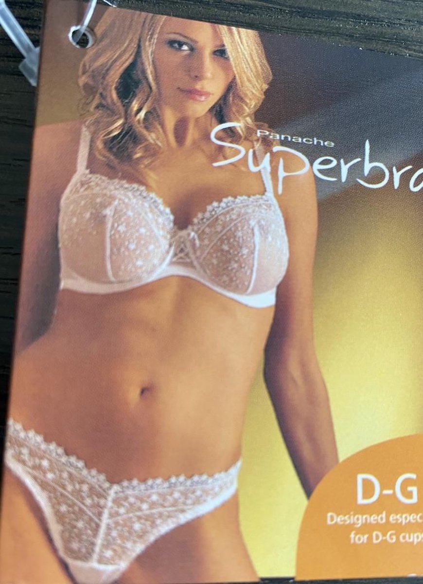 Panache Superbra Lingerie Jasmin BH - underwired balconnet bra - zwart - maat FF75
