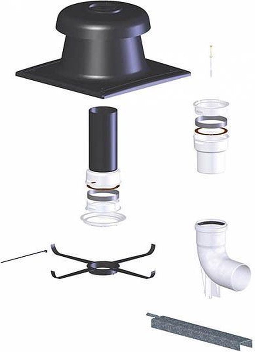 Conti Fumisterie kit pp flexibele wand diameter 80