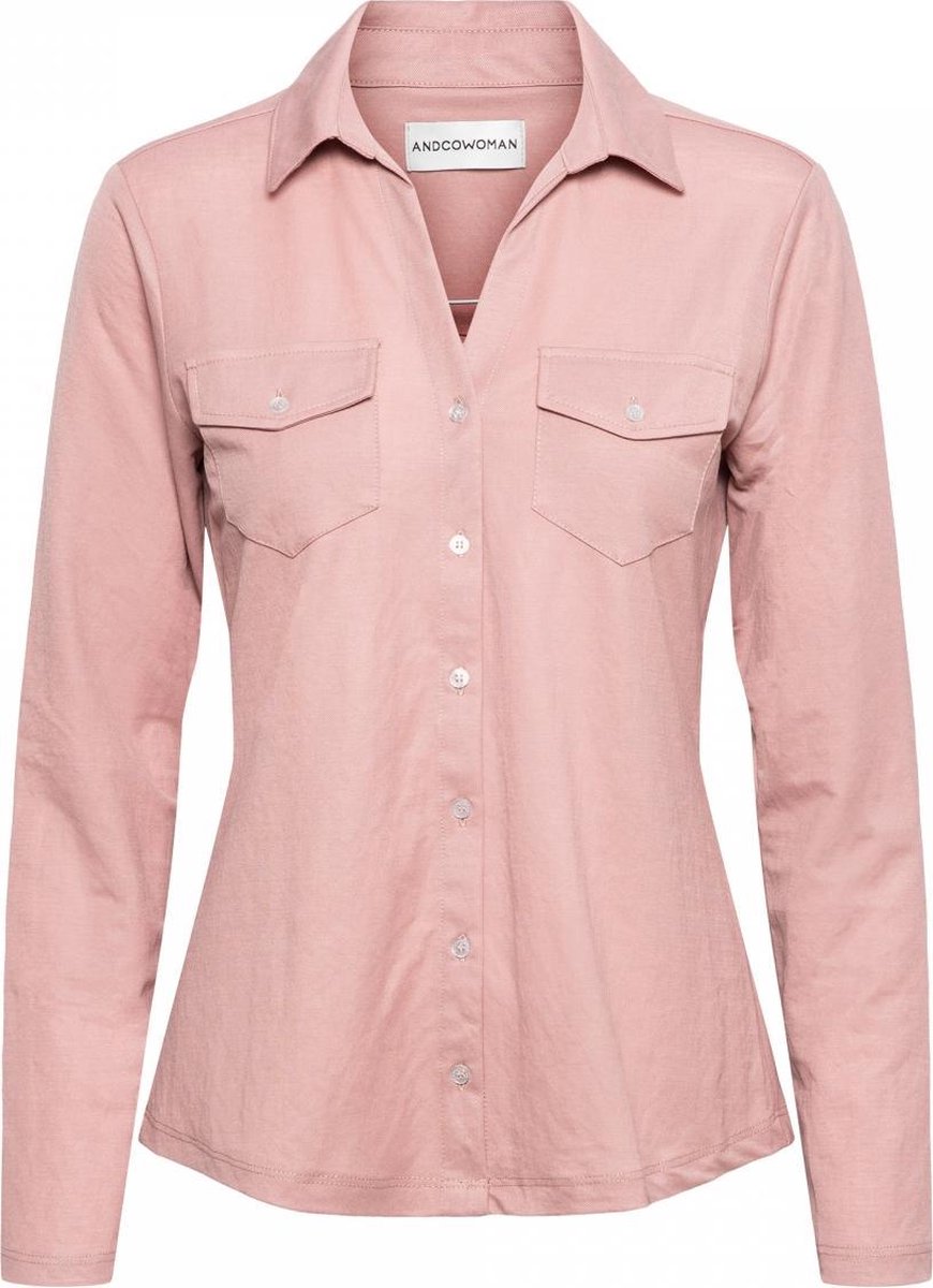 LINO BLOUSE UNI (GREY PINK)