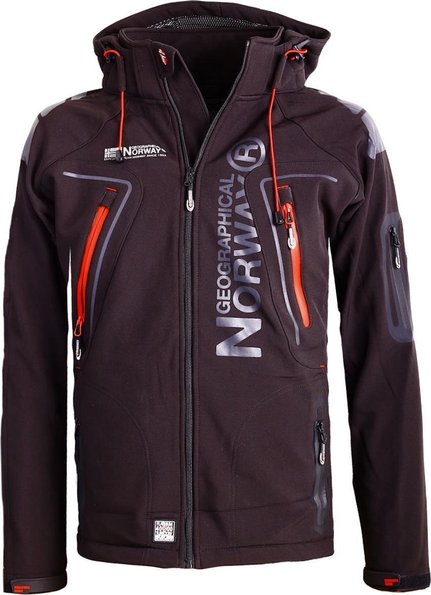 Geographical Norway Softshell Jas Heren Zwart Techno - L
