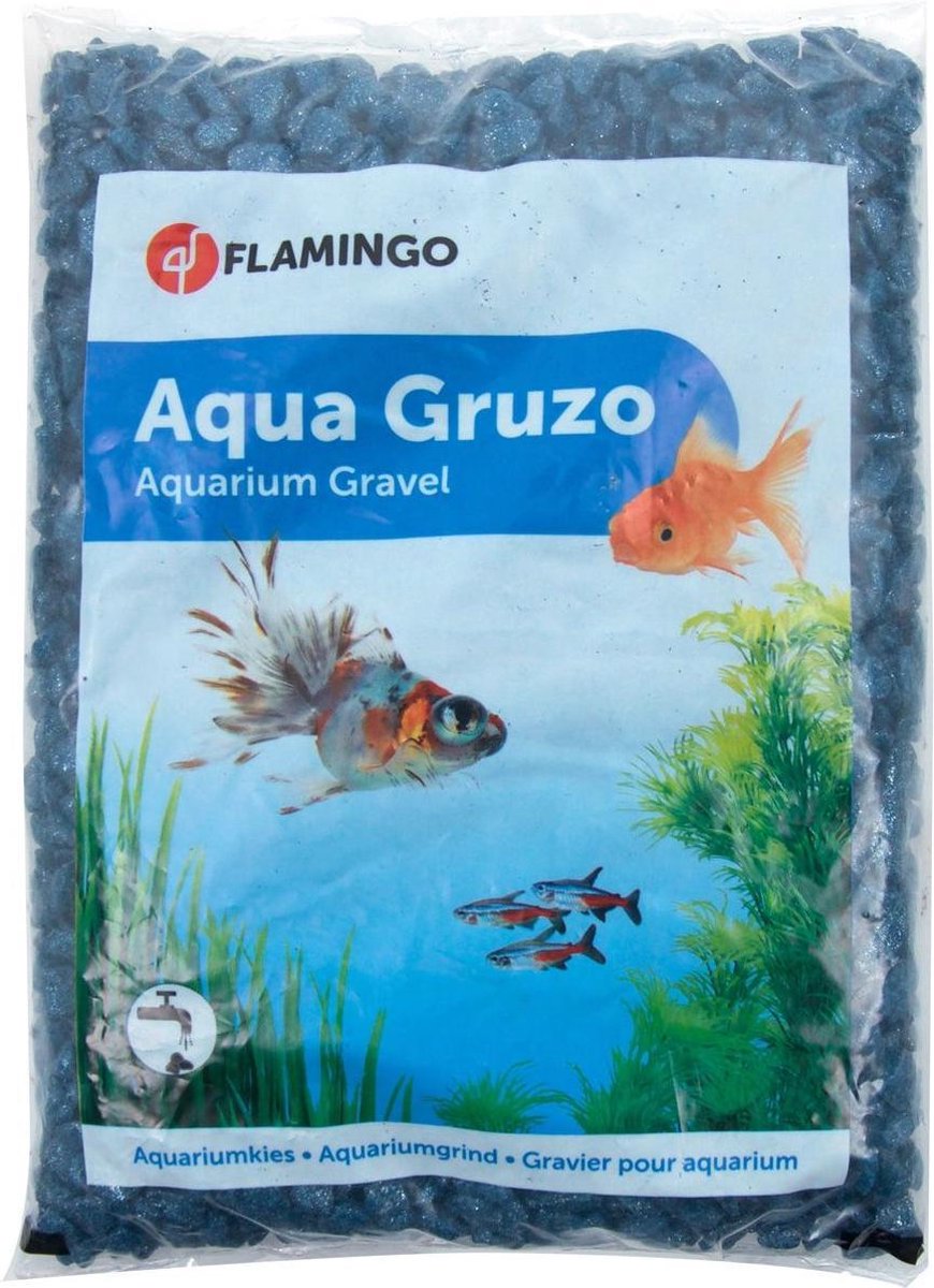 Flamingo Aquarium accessoire Grind glitter neon 1KG - blauw - 1 kg