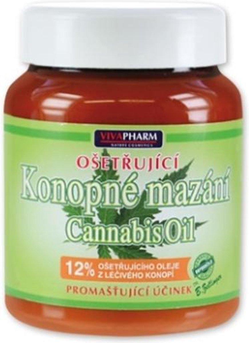 VIVAPHARM® Cannabis CBD Massage Créme - 385 ml - om de droge