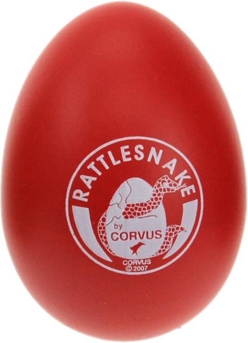 Rattlesnake Percussie-ei Junior 6 X 4 Cm Hout Rood/wit