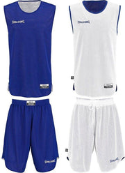 Spalding Double Face Reversibel basketbal tenue - maat 140 -kobalt/wit