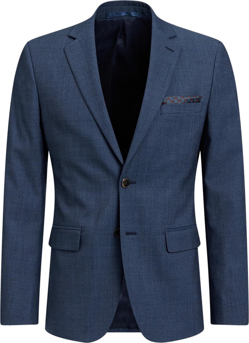WE Fashion Heren gemêleerde slim fit blazer