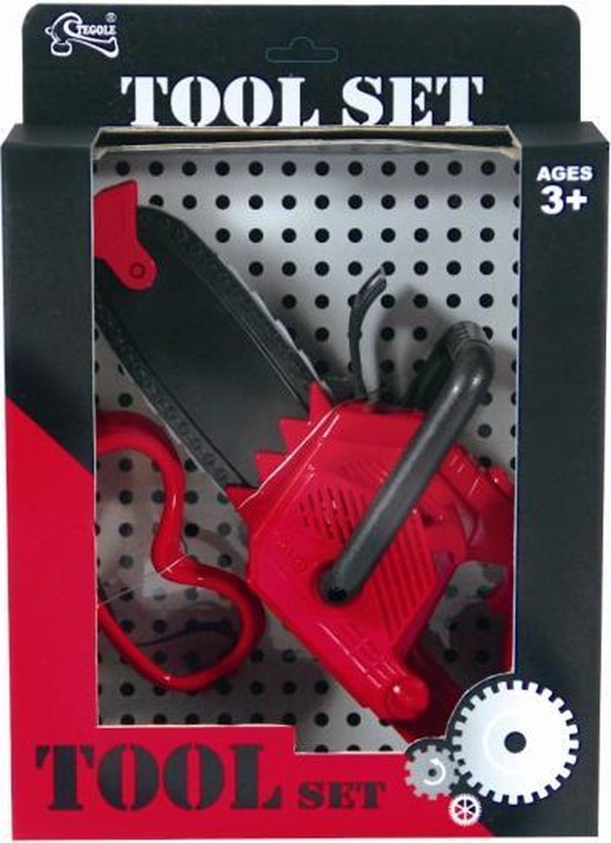 Speelgoed kettingzaag + veiligheidsbril - tool set