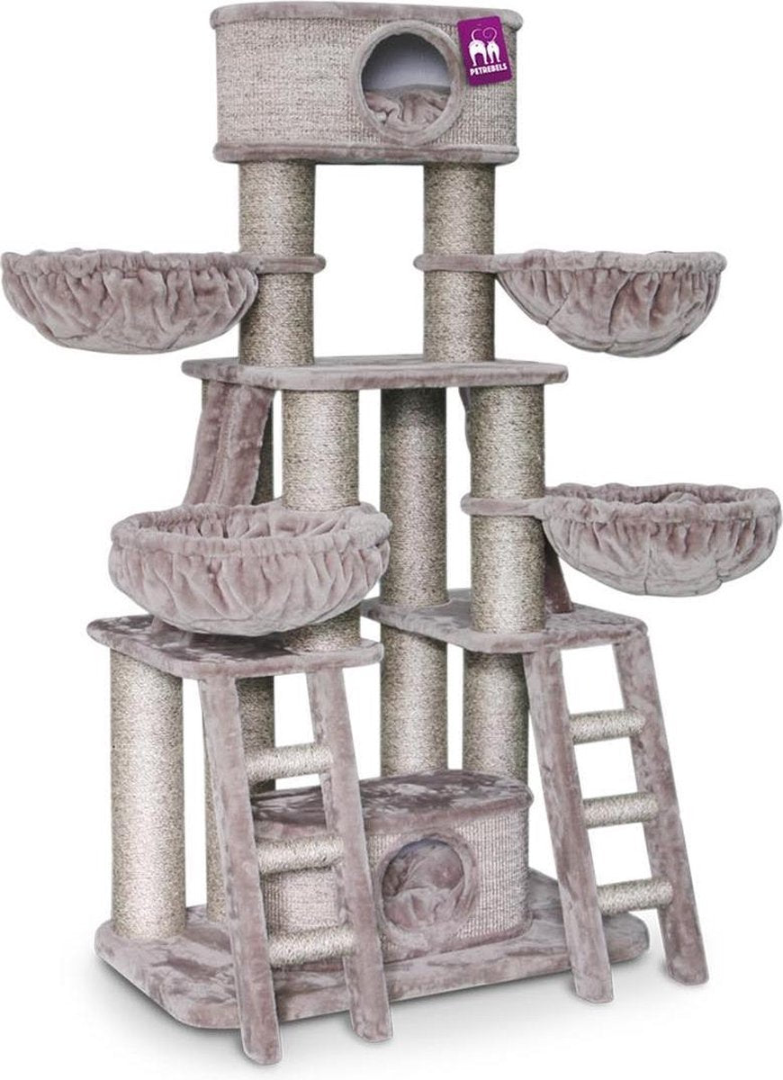 Petrebels Skyline 185 krabpaal voor grote katten - Cappuccino - 185 cm