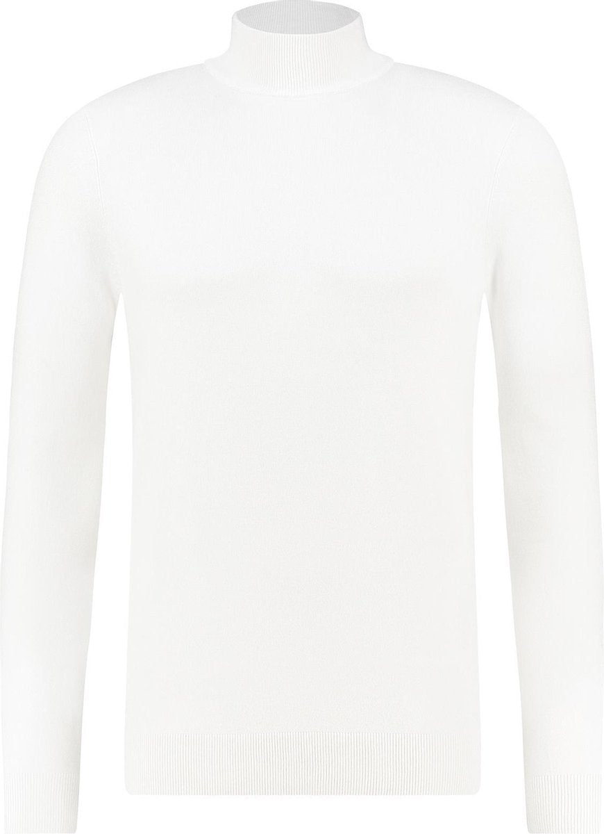 Purewhite Essential Knit Mockneck - Off White - Regular fit