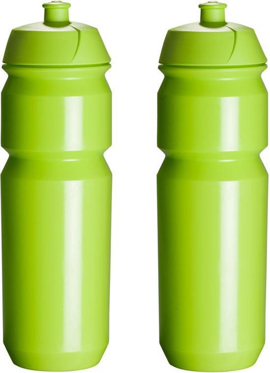 2 x Tacx Shiva Bidon - 750 ml - Groen Drinkbus