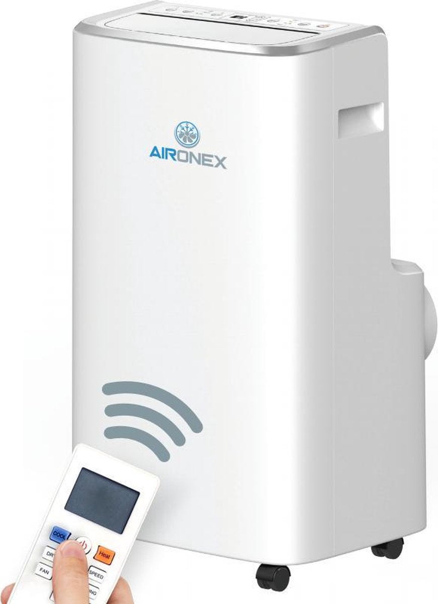 Mobiele Airco Aironex 12000 BTU - Airconditioner Wit - Airco met Raamafdichting - Stille Airconditioning