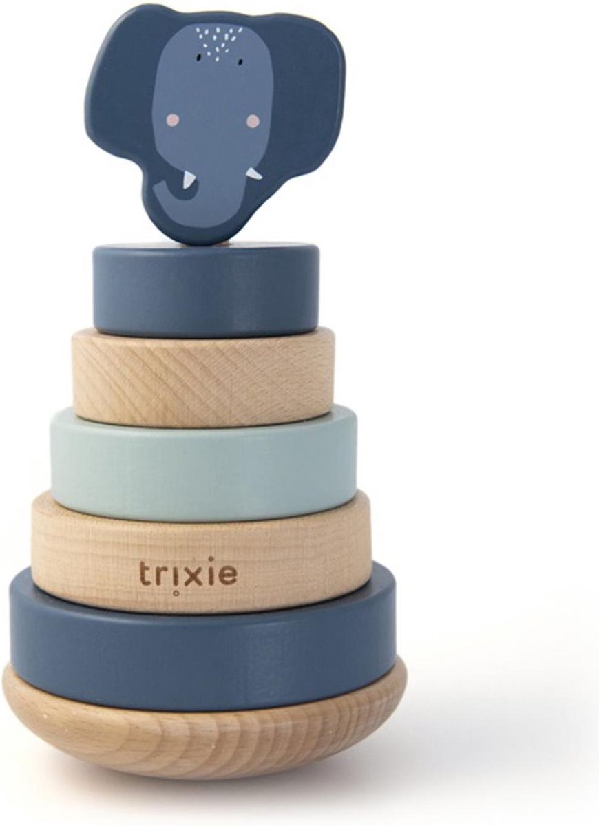 Houten stapeltoren Mrs. elephant van Trixie