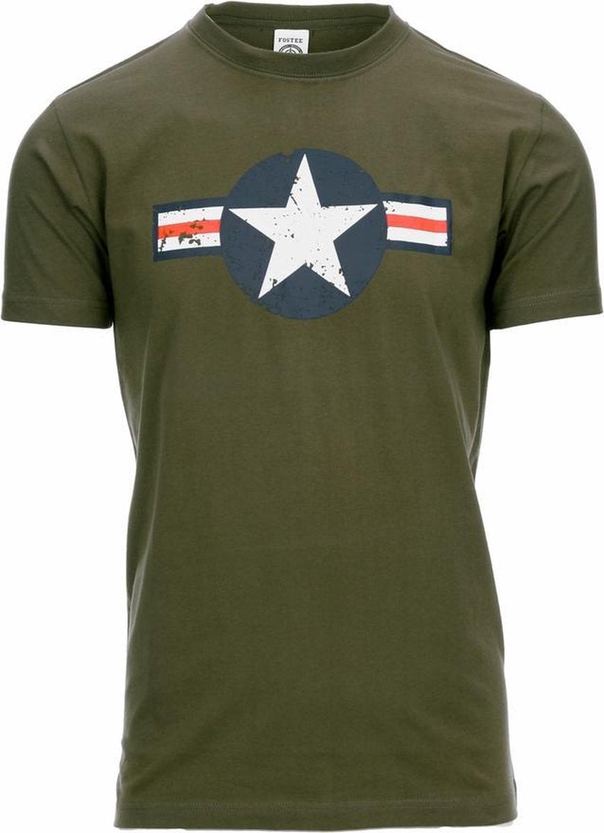 Fostex t-shirt USAF vintage legergroen
