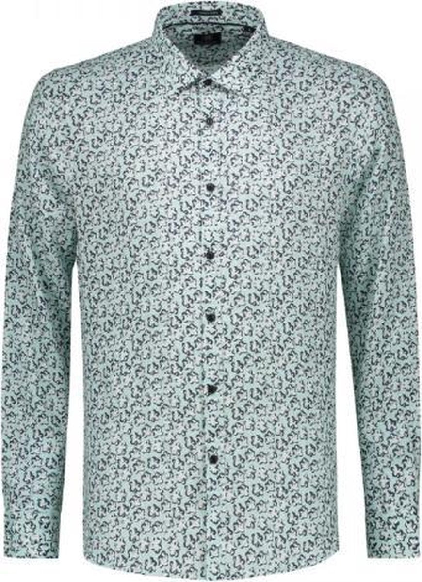 Dstrezzed Overhemd Print Bloemen Lagoon Green (303234 - 521)