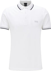 HUGO BOSS Paddy regular fit polo - heren polo korte mouw - wit (contrast) -  Maat: M