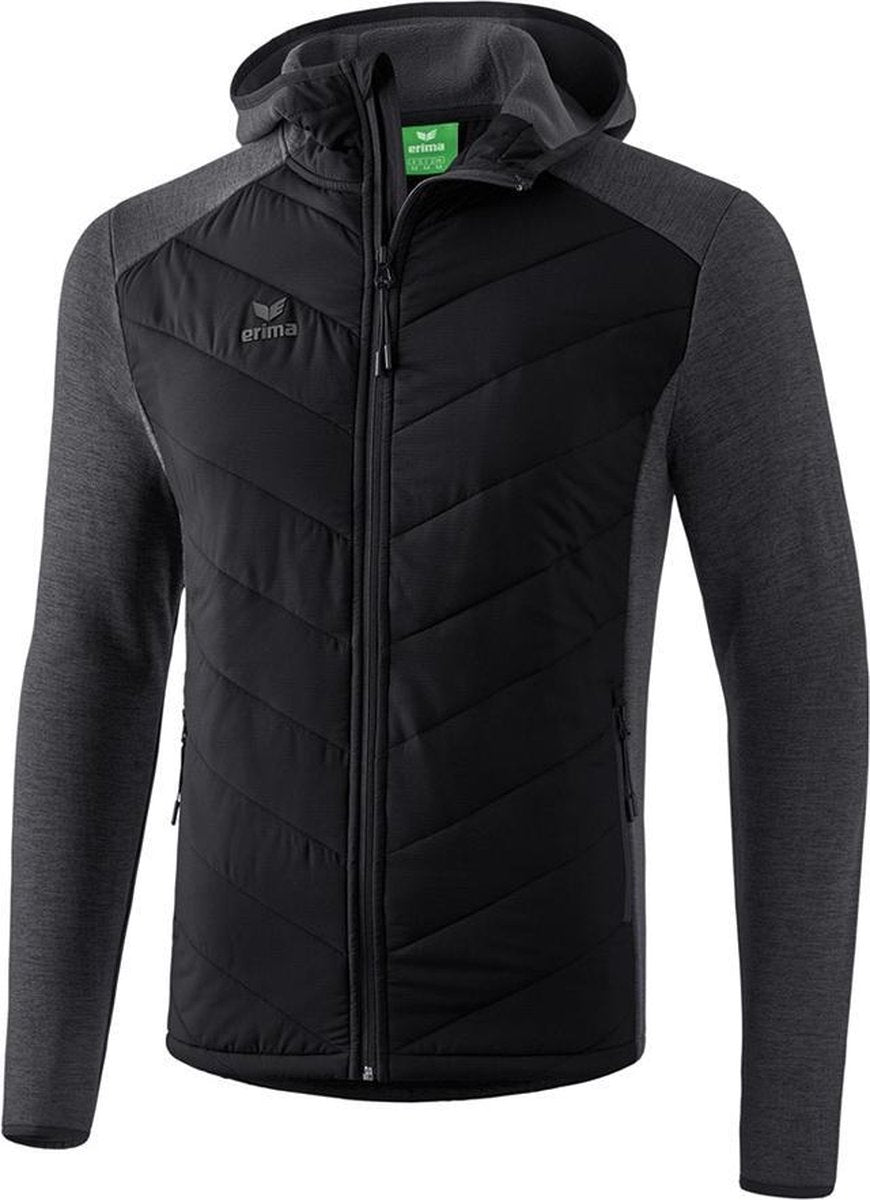 Erima Basic Doorgestikt Jack - Jassen  - zwart - XL