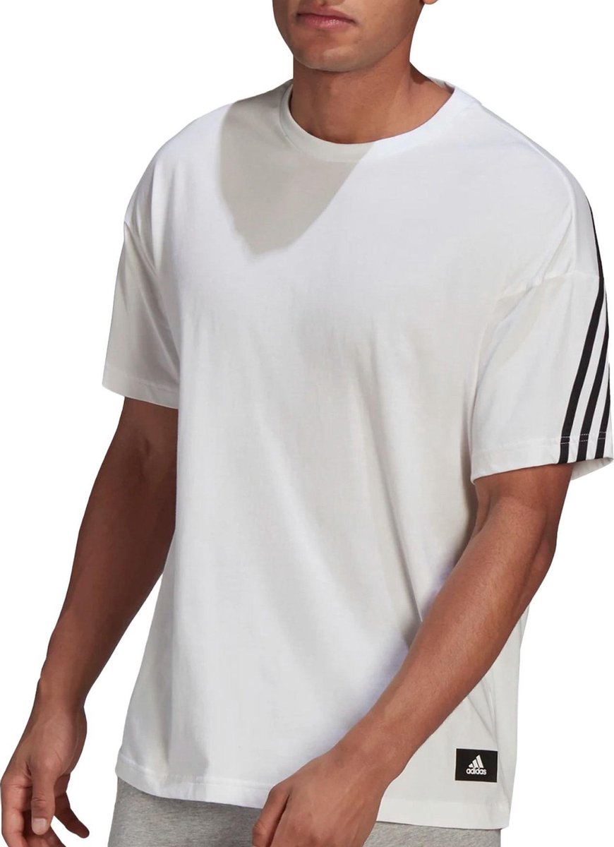 adidas Sportswear 3-stripes  Sportshirt - Maat XL  - Mannen - zwart/wit