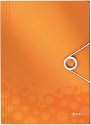 DOSSIERMAP LEITZ WOW 3KLEP A4 PP ORANJE