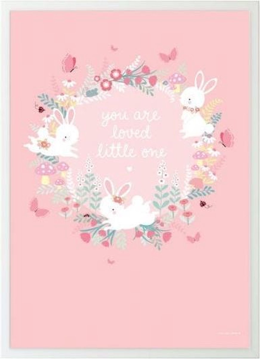 Poster Meisjes 50x70 Cm Papier Roze