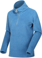 Solenne van Regatta voor Dames met halve rits van gestreept Fleece met een gemiddeld gewicht