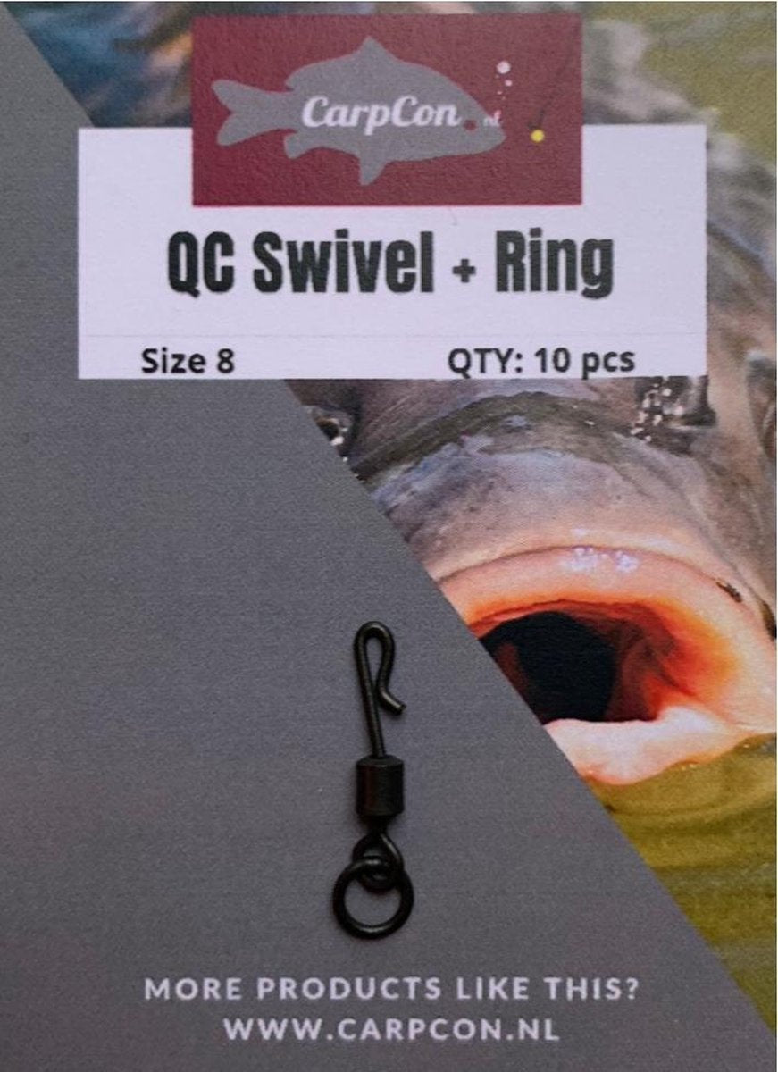QC Swivel + Ring Size 8 - 10 stuks - Ringwartel