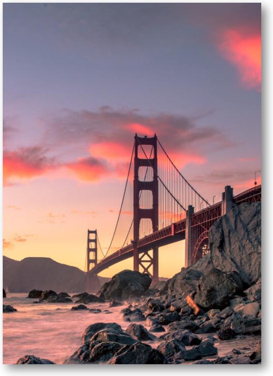 Golden gate bridge - zonsondergang - San Francisco