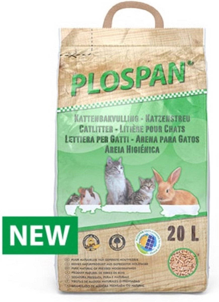 Plospan Kattenbak Houtkorrels