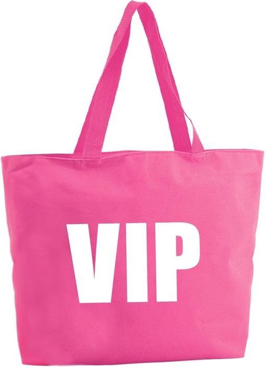 VIP shopper tas - fuchsia roze - 47 x 34 x 12