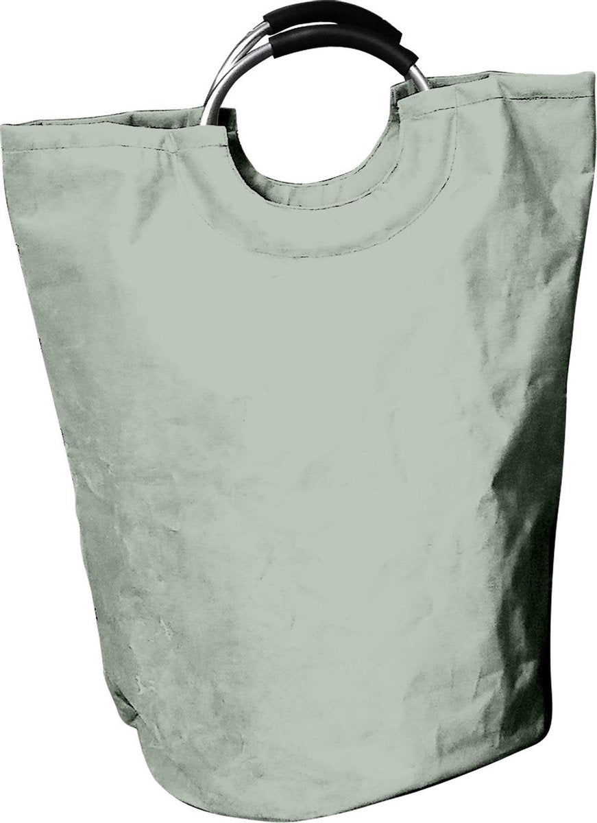 Wasmand zakmodel groen 36x61cm