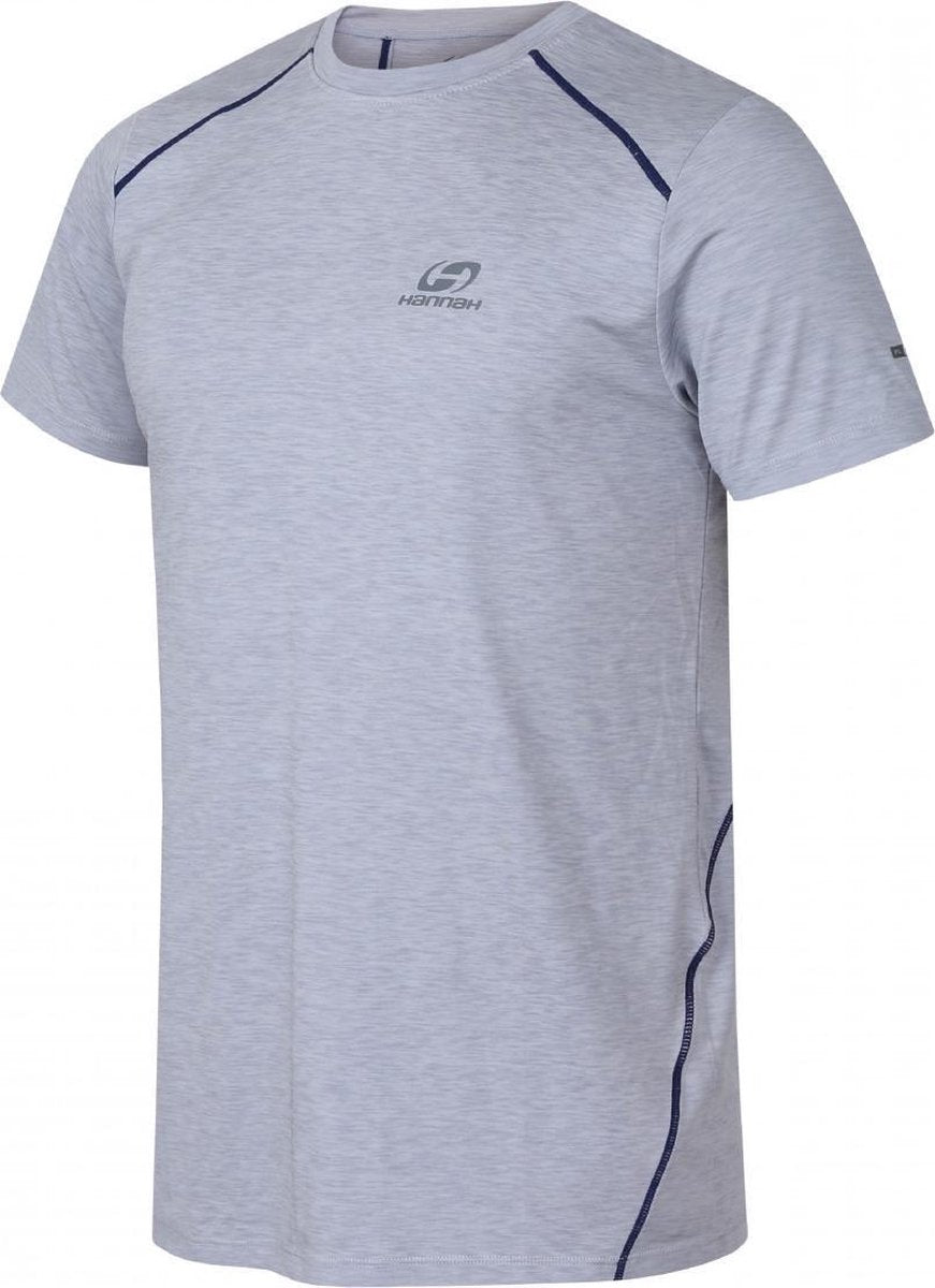 Hannah Sportshirt Pello Heren Polyester Lichtgrijs Maat Xxl