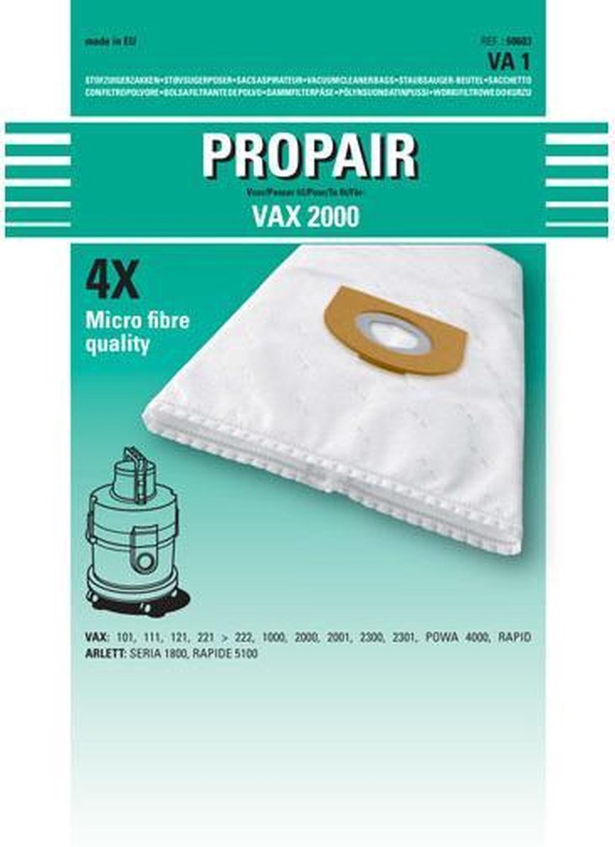 VAX - STOFZAK PROPAIR 2000-4000 MET KARTON SET5 -