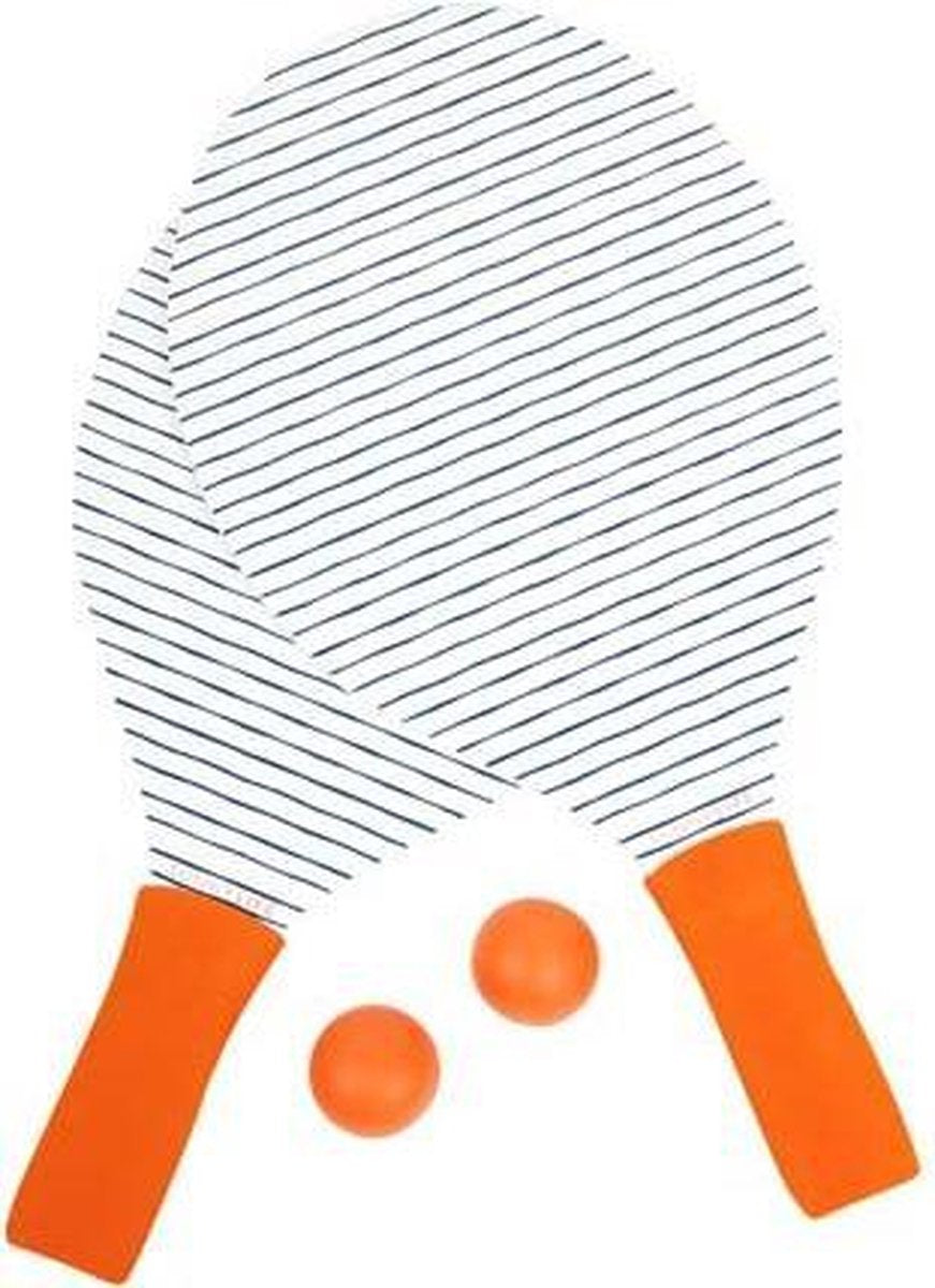 Sunnylife Strandtennisset Outdoor Games 39 X 20 Cm Oranje/wit