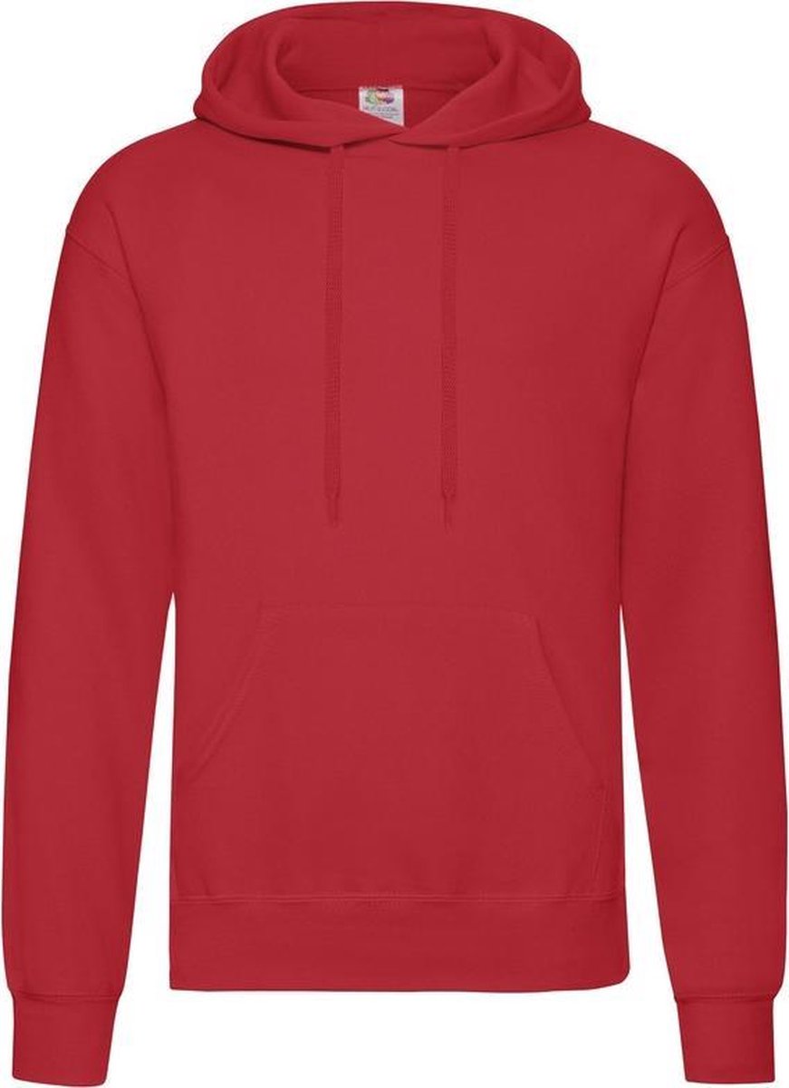 Fruit of the Loom capuchon sweater rood voor volwassenen - Classic Hooded Sweat - Hoodie - Heren kleding L (EU 52)