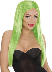 Groene glamour pruik voor dames - Verkleedpruik