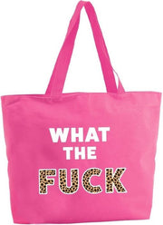 What the fuck shopper tas - fuchsia roze - 47 x 34 x 12