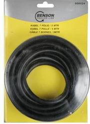 Kabel 7 polig 5 meter voor aanhangwagen aanhanger