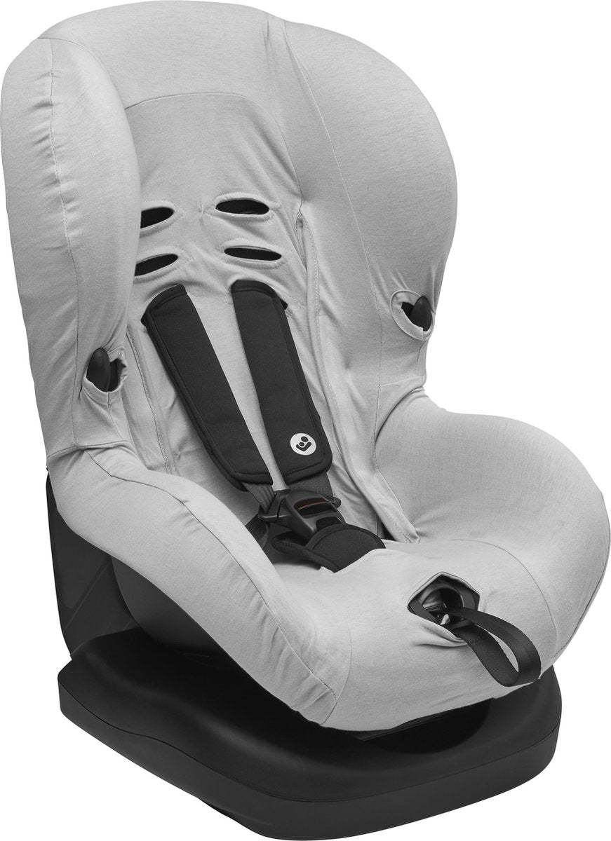 Meyco autostoelhoes Basic jersey - lichtgrijs - groep 1