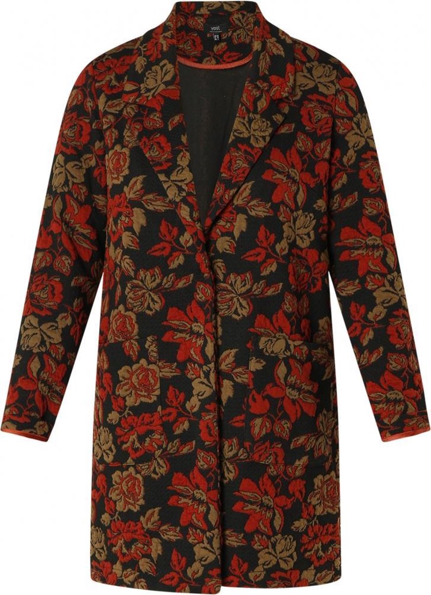 YEST Cecile Blazer - Black/Multi-Colour - maat 48