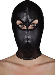 Extreme Leather Hood with Ribon Ties
