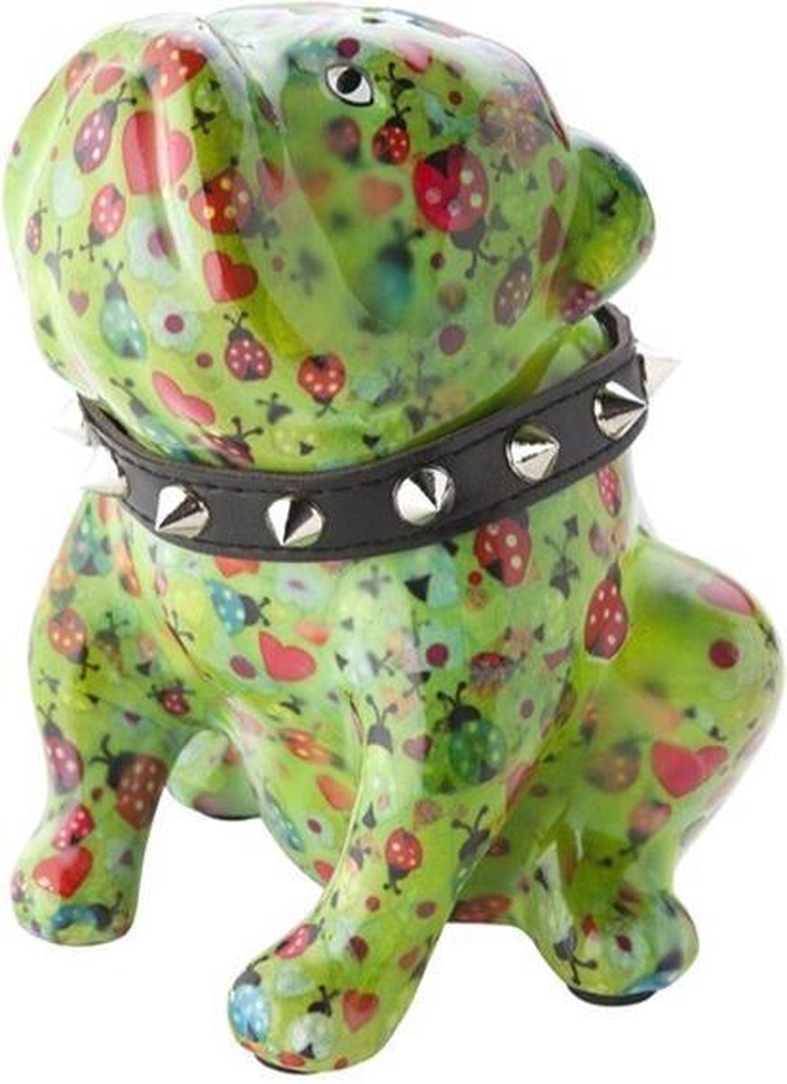 pomme-pidou spaarpot bulldog groen Medium