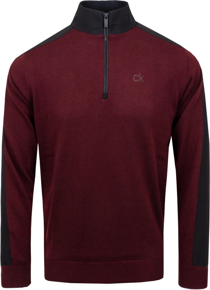 Calvin Klein Bruce Half Zip Sweater Blackberry - XL