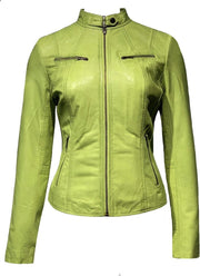 Groene dames leren jas -Gina - S