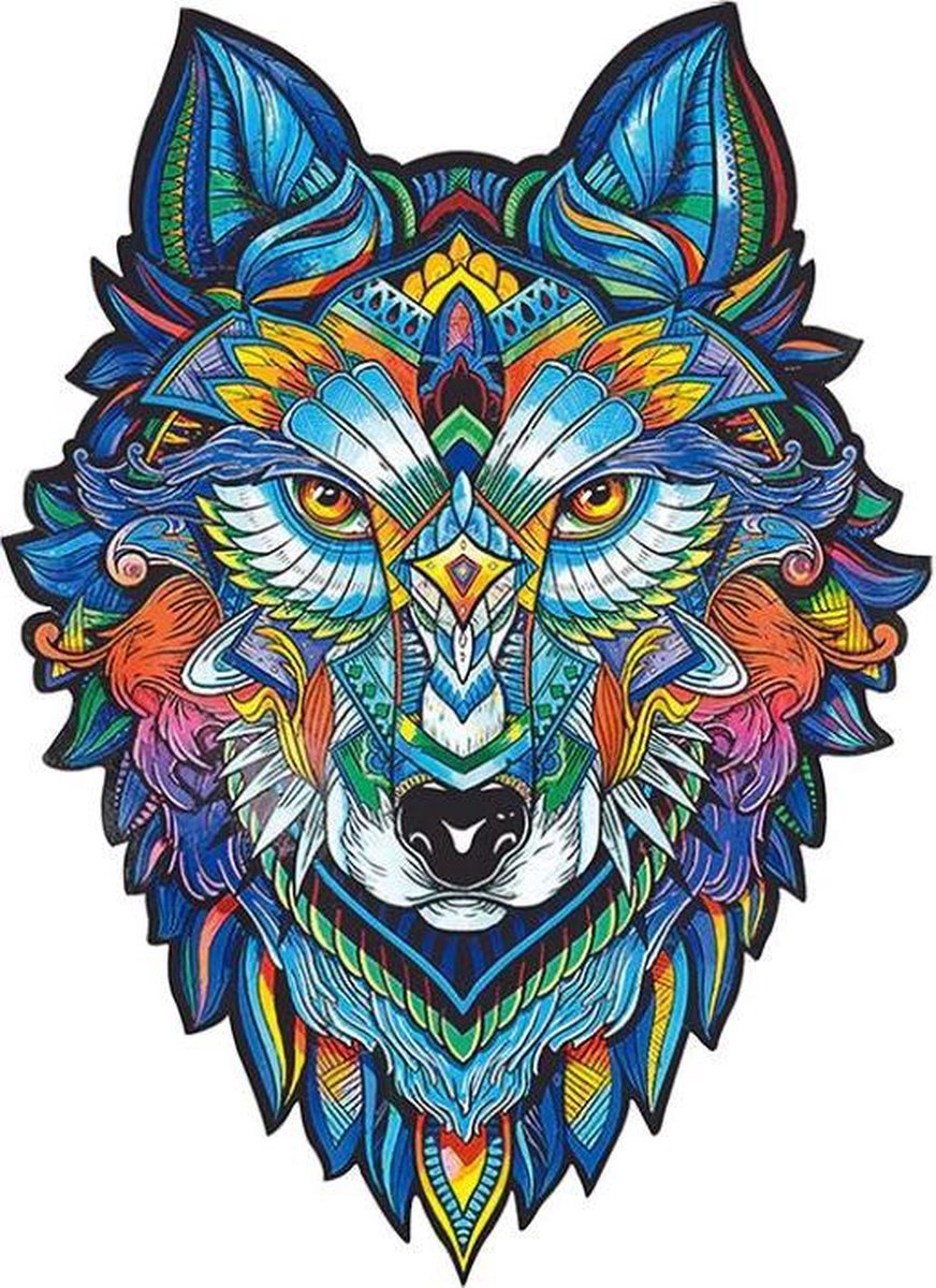 Mystery wolf 004 A4| Legpuzzel wolf | A4 | houten puzzel | 127 stukjes | dierenpuzzel | wooden | meer dan 50 verschillende modellen